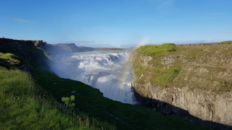 Gullfoss, the Golden Waterfalls in Iceland