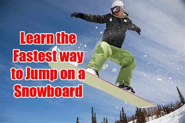 jump on a snowboard