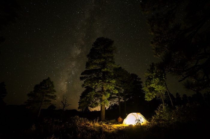 Nighttime camping activities
