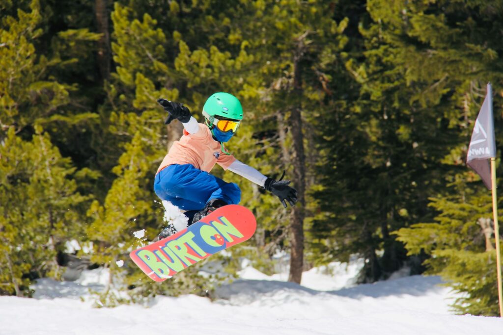 Snowboarding kids