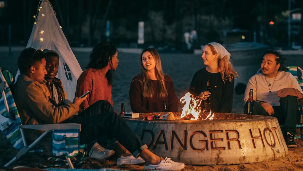 Campfire drinking games