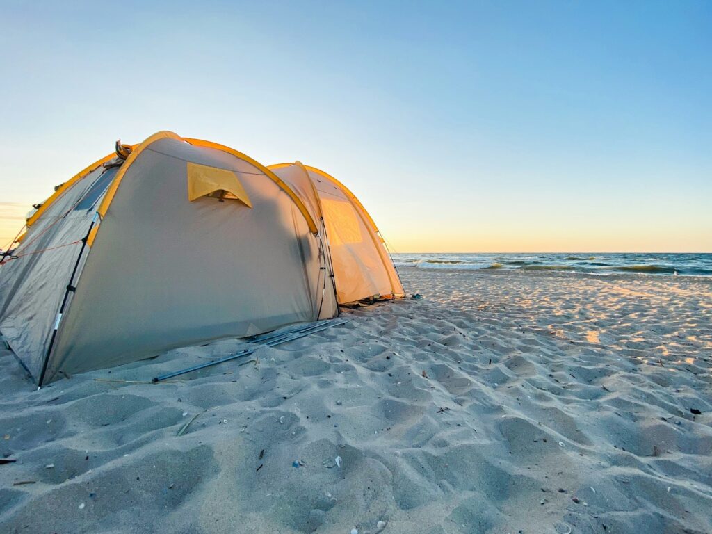 Oceanfront camping